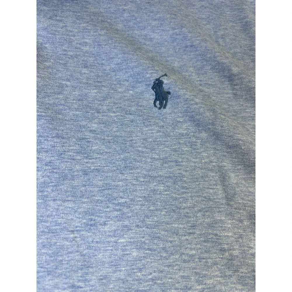 Polo Ralph Lauren Shirt Mens Classic Fit Heathered Blue Cotton Polo  XL Pony